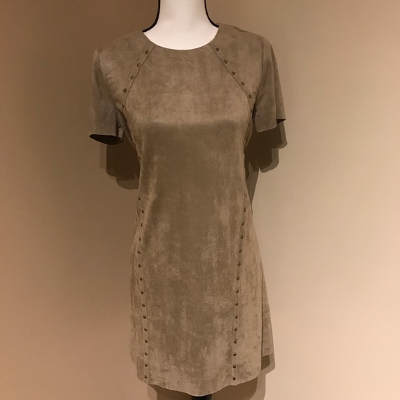 Design Lab Lord & Taylor Dresses & Skirts - Design Lab Brown Suede Dress with Studs
